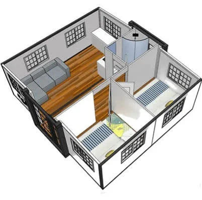Contenitore Mobile Tiny House 2024 – 2 Camere da Letto e Cucina